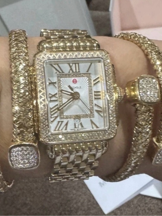 Michele Accessories - MICHELE DECO -0.60ct. TCW Diamond Lady's 31mm Watch, Bracelet 7.5” MWW06G000003